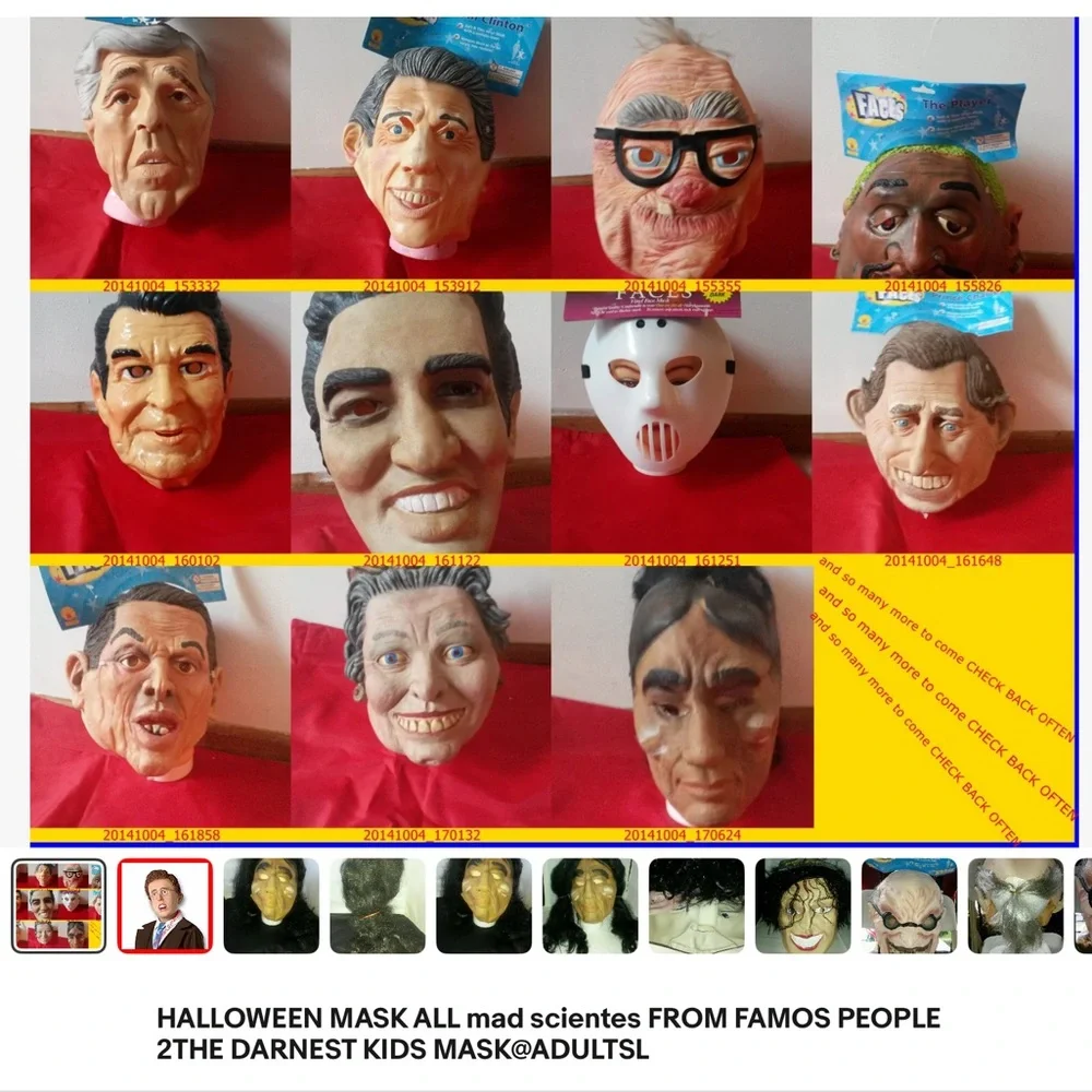 Vintage old man mask (FAMOUS PEOPLE )(from 1985-1990’s )very old but NEW